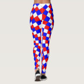 Red White Blue Spiral van Kenneth Yoncich Leggings (Achterkant)
