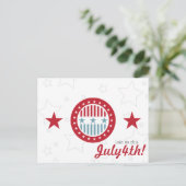 Red White & Blue Stars 4 juillet Cartes postales (Debout devant)