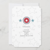 Red White & Blue Stars 4 juillet Invitations (Dos)
