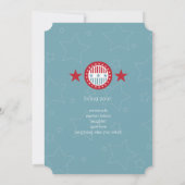 Red White & Blue Stars 4 juillet Invitations (Dos)