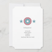 Red White & Blue Stars 4 juillet Invitations (Dos)