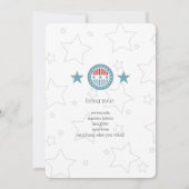 Red White & Blue Stars 4 juillet Invitations (Dos)
