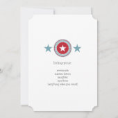 Red White & Blue Stars 4 juillet Invitations (Dos)