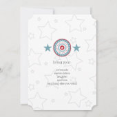 Red White & Blue Stars 4 juillet Invitations (Dos)