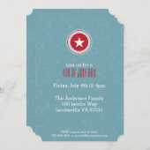 Red White & Blue Stars 4 juillet Invitations (Devant / Derrière)