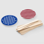 Red White Blue Stars en Stripes American Flag Handwaaier (Niet-gemonteerd)