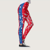 Red White Blue Stars Fun, 4 juli Leggings (Rechts)
