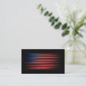 Red White Blue Striped Patroon Visitekaartje (Staand voorkant)