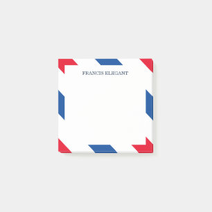 Red White Blue Striped Personated Post It Notes