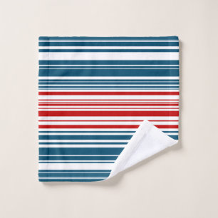 Red White Blue Striped Washandje