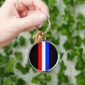 Red White Blue Tri Bar Stripes Sleutelhanger (Hand)