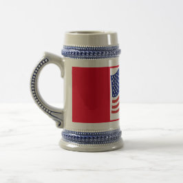 Red White Blue US vlag Patriotic Beer Stein Bierpul