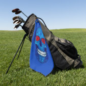 Red White Blue USA Zombie Skull Golf Towels Golfhanddoek (Groen)