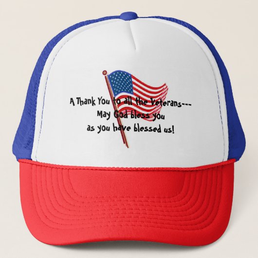 Red White Blue veterans Trucker Pet (Voorkant)