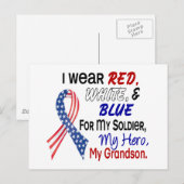 Red White Blue voor mijn kleinzoon Briefkaart (Voorkant / Achterkant)