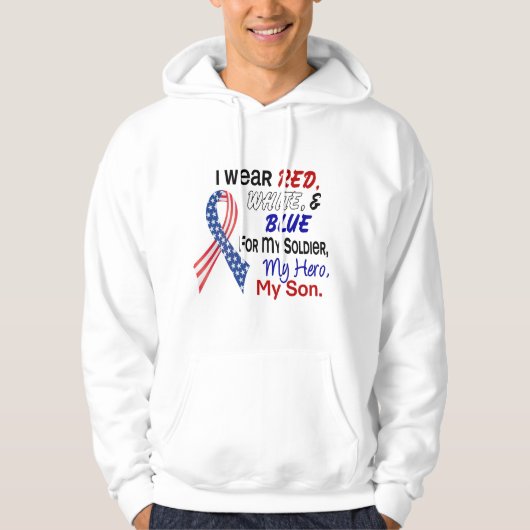 Red White Blue voor mijn zoon Hoodie (Voorkant)