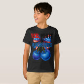 Red White Blueberries Funny Patriotic Retro Usa Hu T-shirt (Voorkant volledig)