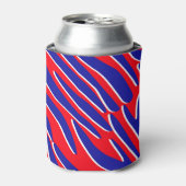 Red, White & Bold | Tiger Stripe Beverage Cooler (Blikje Voorkant)