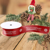 Red White Branded Company Logo Snowflake Kerst Lint