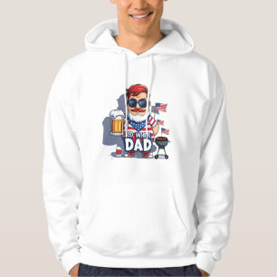 Red White & Brew Dad Comic T-shirt Print