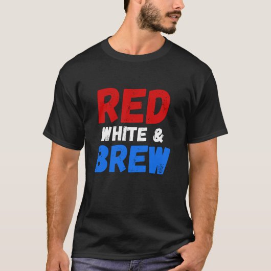 RED WHITE & BREW Unisex Mens Funny America T-Shirt (Devant)