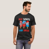 Red White Bruh Popsicle 4th July Boy Men Funny Pat T-shirt (Voorkant volledig)