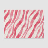 Red White Candy Cane Stripes Christmas Tissuepapier (Voorkant)