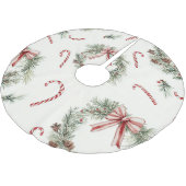 Red White Candy Canes Christmas Wreaths Kerstboom Rok (Gekanteld)