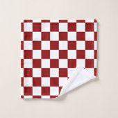 Red White Checker Bad Handdoek (Wasdoekje)