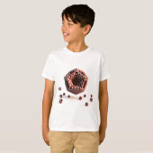 Red & White Checkerboard Geometric Objects T-shirt (Voorkant volledig)