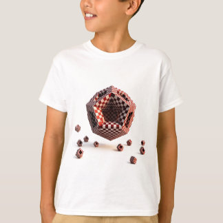 Red & White Checkerboard Geometric Objects T-shirt