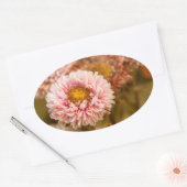 Red White China Aster Ovale Sticker (Envelop)