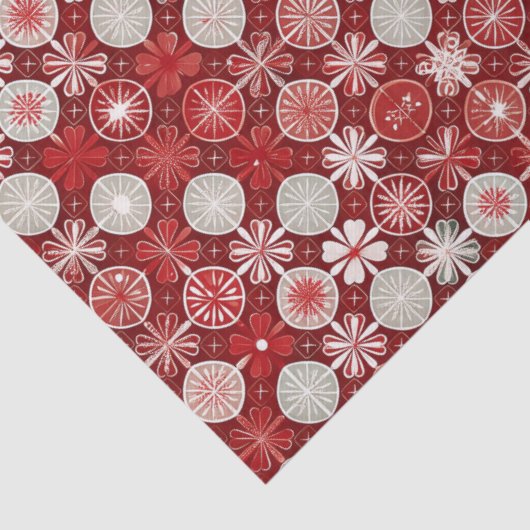 Red White Christmas Candy Pattern#13 ID1009 Tissuepapier (Detail)