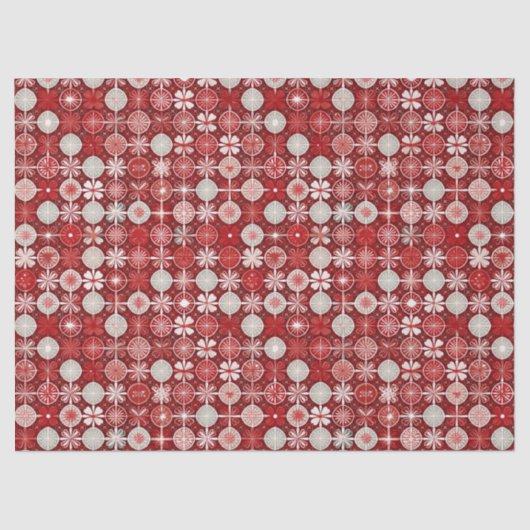 Red White Christmas Candy Pattern#13 ID1009 Tissuepapier (Voorkant)