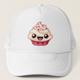 Red/White Cupcake - Happy Jump Trucker Pet