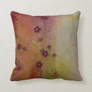 Red & White Daisies Pillow Kussen