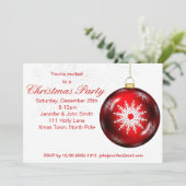 Red White  Elegant kerstfeest Kaart (Staand voorkant)