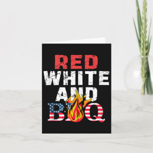 Red White en BBQ 4 juli Amerikaanse vlag Amerikaan Kaart
