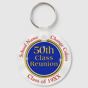 Red White en Blue 50-jaars Reunion Souvenirs Sleutelhanger