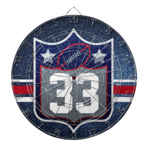 Red White en Blue American Football Team Sports Dartbord