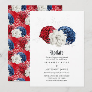 Red White en Blue American Wedding Update Kaart