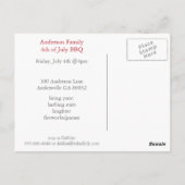 Red White en Blue Fireworks, 4 juli Briefkaarten (Achterkant)