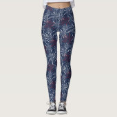 Red White en Blue Fireworks Pattern Leggings (Voorkant)