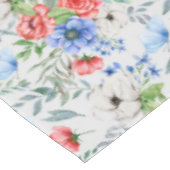 Red White en Blue Floral Bouquet Tablecloth Tafelkleed (Gekanteld)