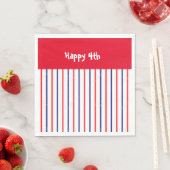 "Red, White en Blue Gappy 4th" Luncheon Servet (Insitu)
