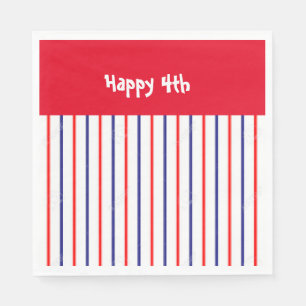 "Red, White en Blue Gappy 4th" Luncheon Servet