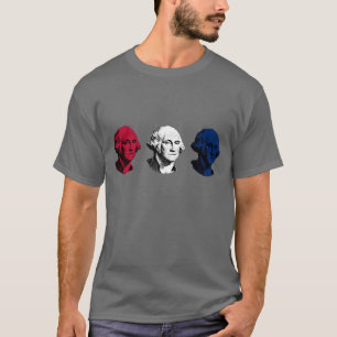 Red, White en Blue George Washington T-shirt