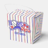 Red White en Blue Home Run Baseball Striping Box Bedankdoosjes (Achterkant)