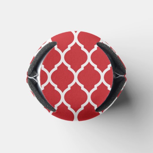 Red White en Blue Moroccan Quatrefoil Monogram Blikjeskoeler (Bodem)
