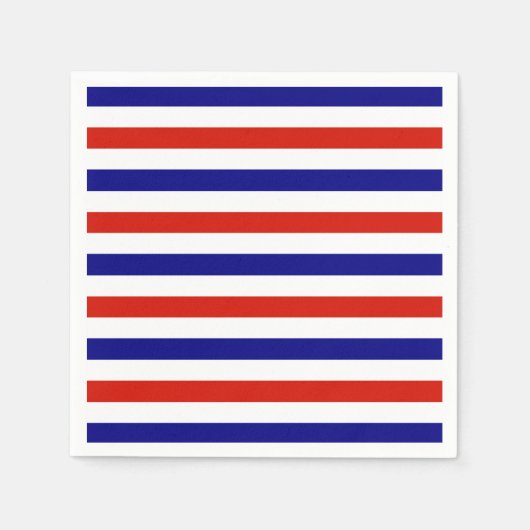 Red White en Blue Napkins Servetten (Voorkant)